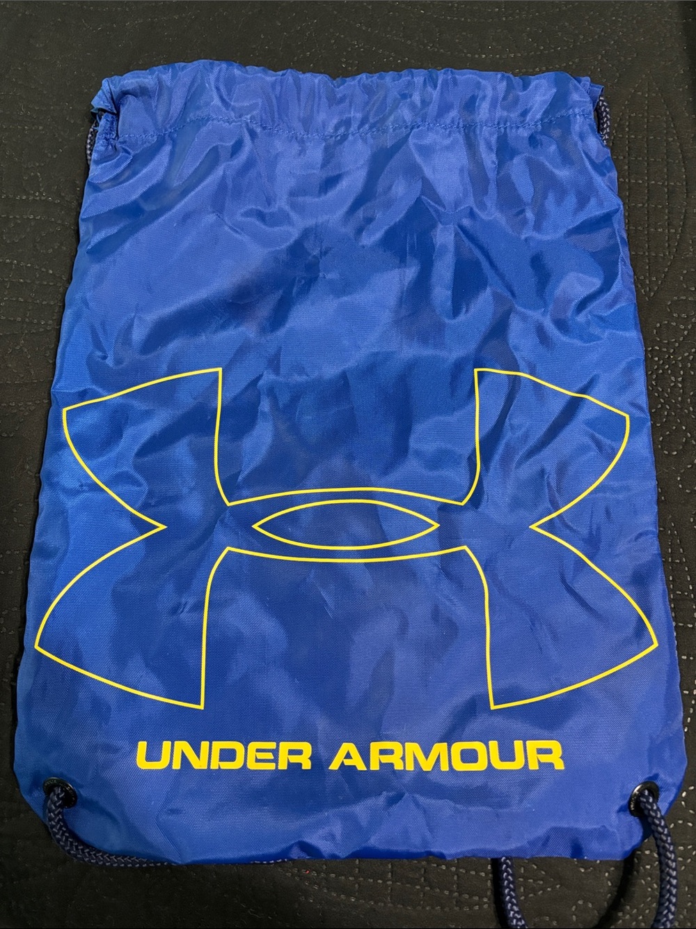 Under Armour Royal Blue Drawstring Gym Sack Backpack with Yellow Logo